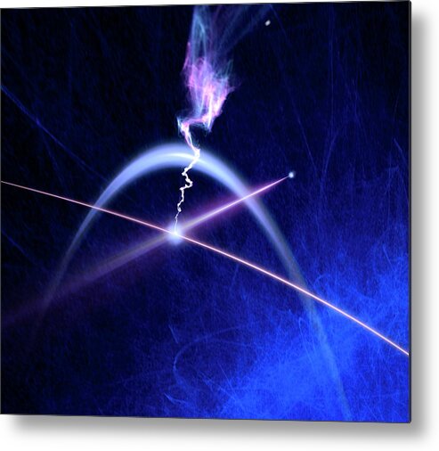 Nobody Metal Print featuring the photograph Photon Interacting With Electron by Richard Kail