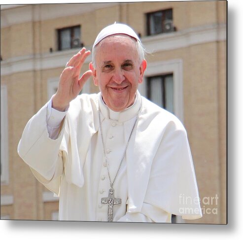 Pope Metal Print featuring the photograph Pope Francis by Diane Lesser