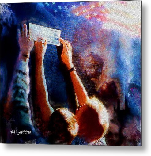 Painting Metal Print featuring the painting Remembrance by Ted Azriel
