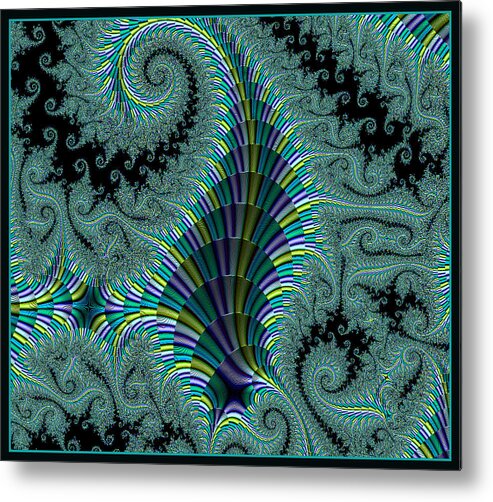 Fractal Metal Print featuring the digital art Ribbon Of Stairs by Melissa Messick