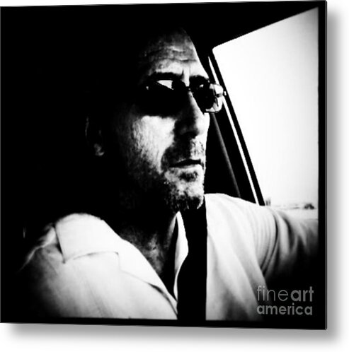 Black And White Metal Print featuring the photograph Self Portait by Kip Vidrine