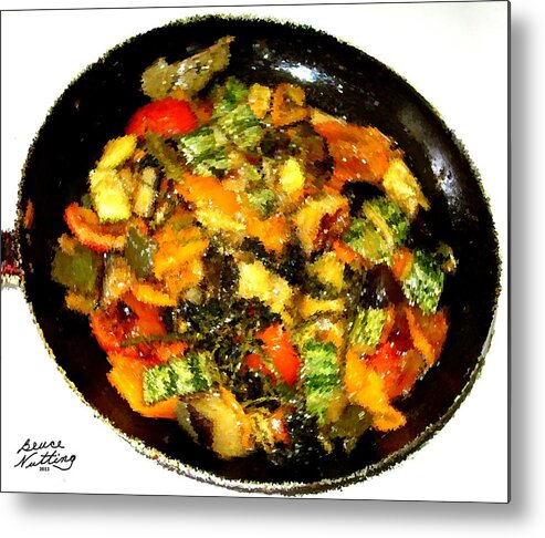 Food Metal Print featuring the painting Stir Fry Tonight by Bruce Nutting