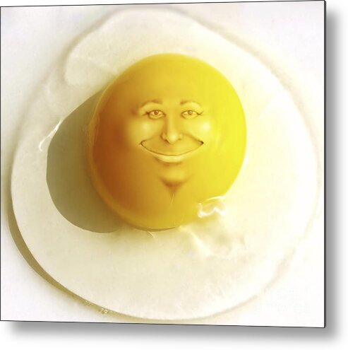 Egg Metal Print featuring the photograph Sunny Side Up by Diane Diederich