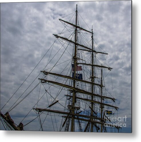 Tall Ships Metal Print featuring the photograph Sailing the Clouds by Dale Powell