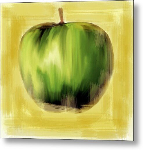 The Beatles Metal Print featuring the painting The Creative Apple #1 by Iconic Images Art Gallery David Pucciarelli