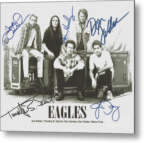 The Eagles Metal Print featuring the photograph The Eagles Autographed by Desiderata Gallery