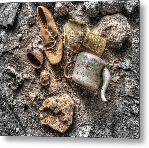 Rubble Metal Print featuring the photograph The Ever Present Past by Wayne Sherriff