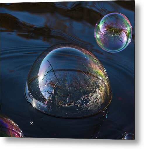 Bubble. Metal Print featuring the photograph The look from inside by Terry Cosgrave