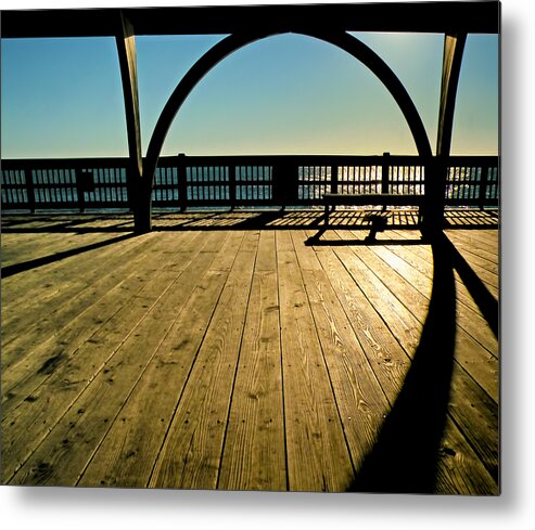 The Pier At Tybee Island Metal Print featuring the photograph The Pier at Tybee Island by Steven Michael