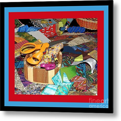 Quilt Metal Print featuring the photograph The Quilters Table by Margie Avellino