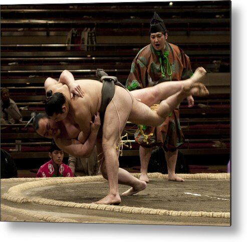 Sumo Metal Print featuring the photograph Throw by Masami Iida