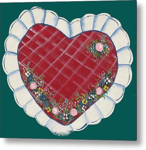 Valentine Metal Print featuring the painting Valentine Heart by Barbara McDevitt