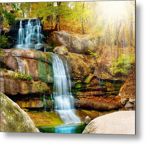 Waterfall Metal Print featuring the photograph Waterfall art by Boon Mee