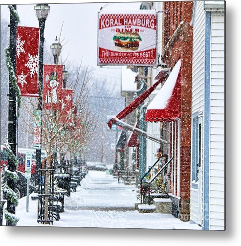 Snow Squall Metal Print featuring the photograph Waterville Snow Squall 0863 by Jack Schultz