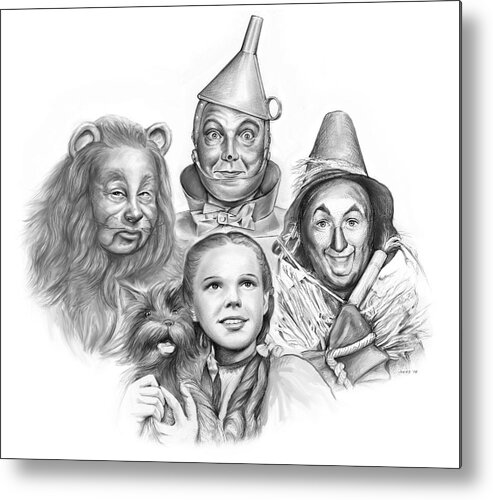 Wizard Of Oz Metal Print featuring the drawing Wizard of Oz by Greg Joens