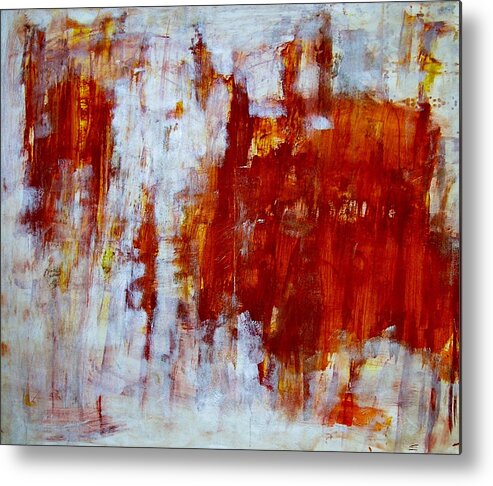 Abstract Painting Metal Print featuring the painting Z1 by KUNST MIT HERZ Art with heart