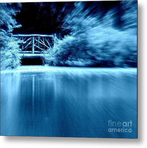 Bridge Metal Print featuring the photograph Blue Bridge by Maria Scarfone