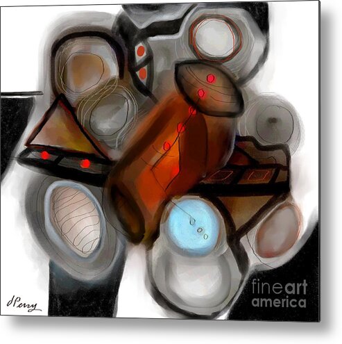 Abstract Art Prints Metal Print featuring the digital art Conglomeration by D Perry