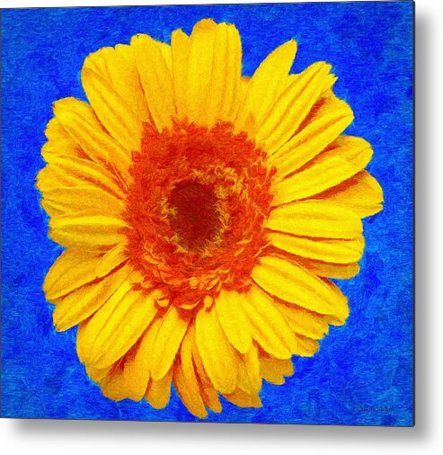 Flower Metal Print featuring the painting Daisy by Jeffrey Kolker