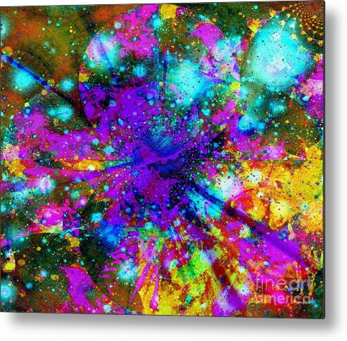 Fania Simon Metal Print featuring the mixed media Galaxie des Sages - Galaxy of the Wise by Fania Simon
