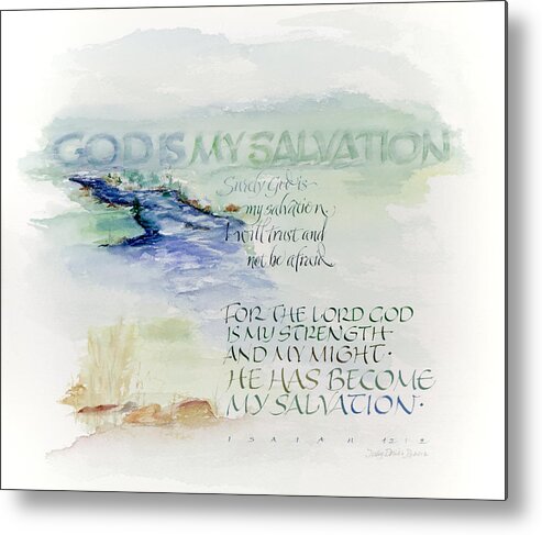 God Metal Print featuring the painting God is My Salvation by Judy Dodds