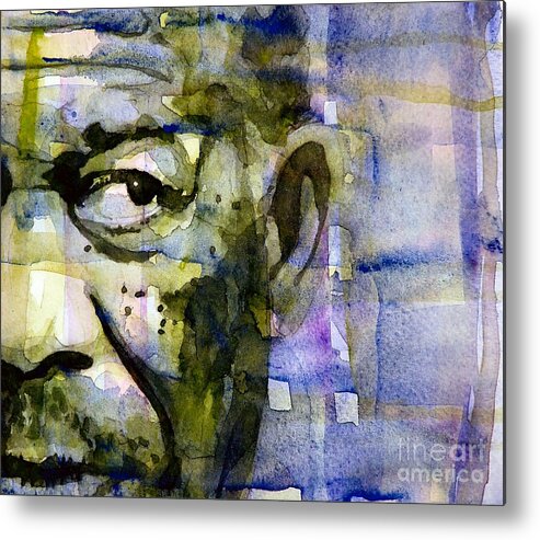 Morgan Freeman Metal Print featuring the painting Morgan by Paul Lovering