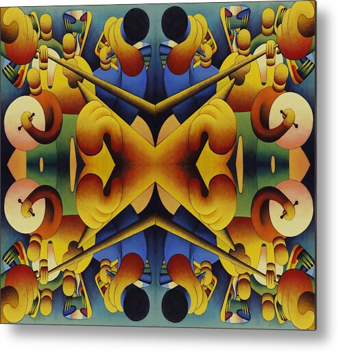 Irish Metal Print featuring the painting Musical repetition composition 3 by Alan Kenny