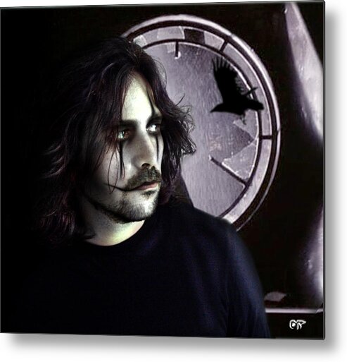 The Crow Metal Print featuring the digital art Revenge... by Alessandro Della Pietra