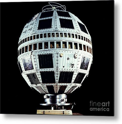 Communication Metal Print featuring the photograph Telstar 1 Before Launch by Alcatel-Lucent/Bell Labs