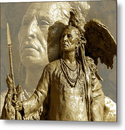 American Metal Print featuring the photograph The Chief by Ginny Schmidt
