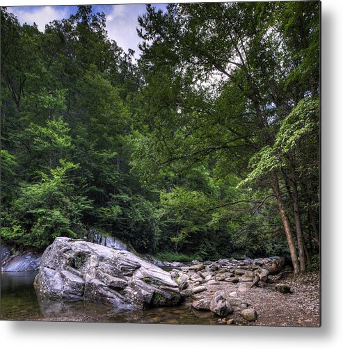 River Metal Print featuring the photograph The Rock by Nick Shirghio