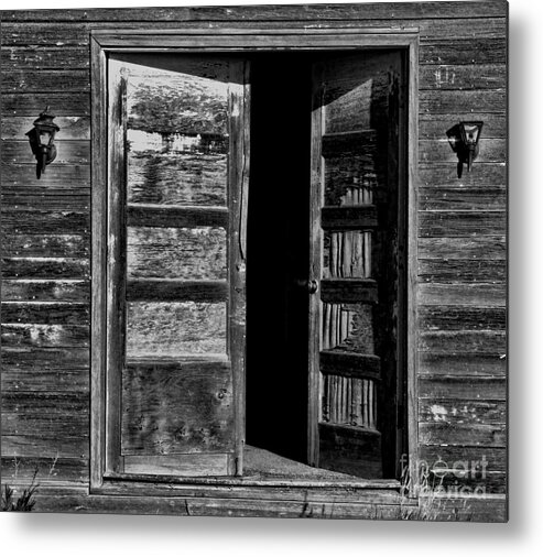Black And White Metal Print featuring the photograph to Dare by Edward R Wisell