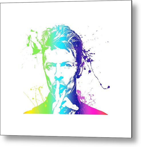 Bowie Metal Print featuring the digital art David Bowie #1 by Chris Smith