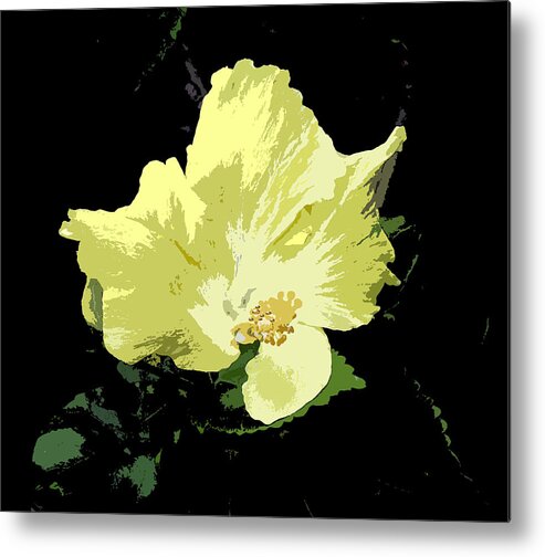 Flowers Metal Print featuring the digital art Yellow Beauty #1 by Karen Nicholson