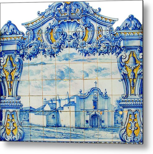 Portugal Metal Print featuring the photograph Antique Tile #2 by Jean Wolfrum