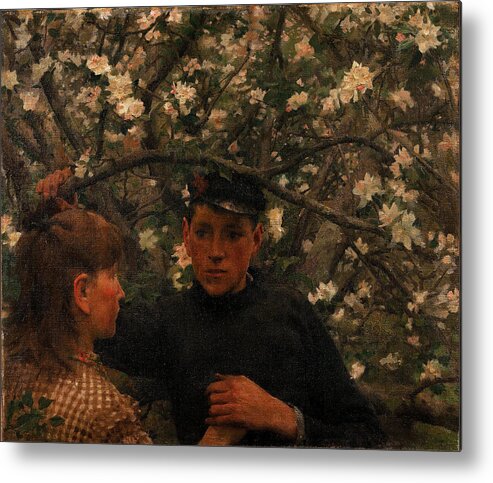 Promise Metal Print featuring the painting The Promise by Henry Scott Tuke