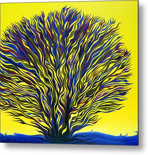 Shrub Metal Print featuring the painting About to Sprout by Amy Ferrari