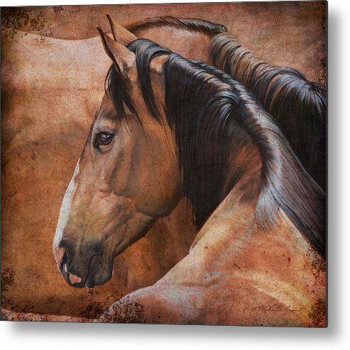 Michelle Grant Metal Print featuring the painting Almost Dun by JQ Licensing