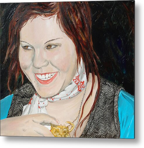 Kevin Callahan Metal Print featuring the painting Alyssa Smiles by Kevin Callahan