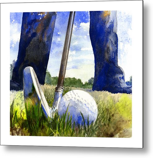 Watercolor Metal Print featuring the painting Anticipation by Andrew King