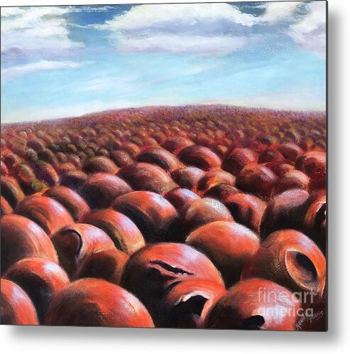 Ants Metal Print featuring the painting Ant's Eye View of Sand by Rand Burns