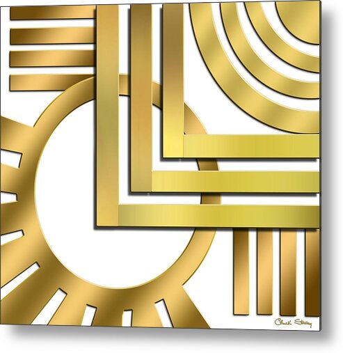 Art Deco 19 Transparent Metal Print featuring the digital art Art Deco 19 Transparent by Chuck Staley