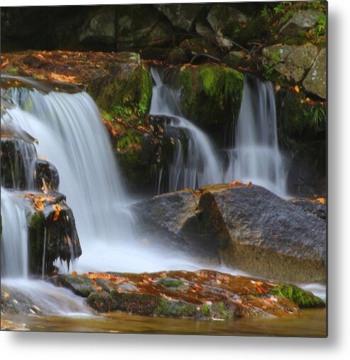 Autumn At Jackson Falls Metal Print featuring the photograph Autumn at Jackson Falls by Suzanne DeGeorge