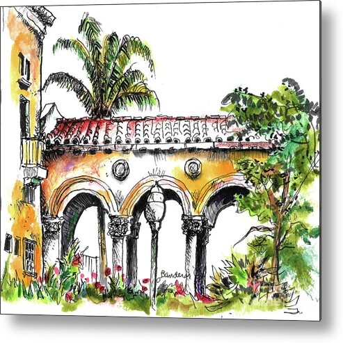 Balboa Park Metal Print featuring the painting Balboa Park San Diego 3 by Terry Banderas