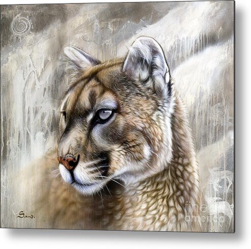 Acrylic Metal Print featuring the painting Catamount by Sandi Baker