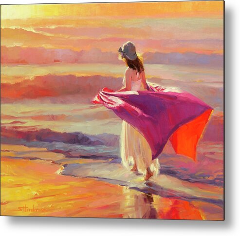 Coast Metal Print featuring the painting Catching the Breeze by Steve Henderson