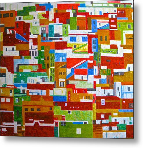 Landscape City Metal Print featuring the painting Civic Harmony by Enrique Ojembarrena