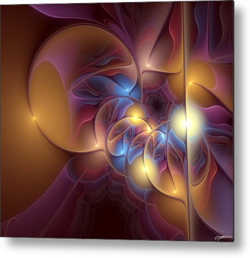 Abstract Metal Print featuring the digital art Coherence of Desire by Casey Kotas