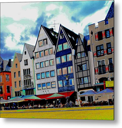 Rhine Metal Print featuring the photograph Cologne on the Rhine by Jeff Barrett