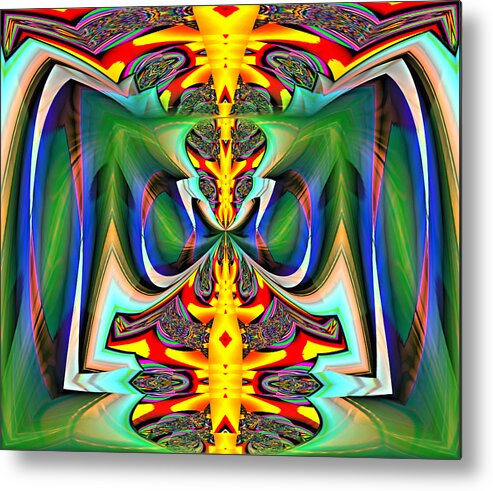 Abstract Metal Print featuring the digital art Colorful 43 by Alfred Kazaniwskyj